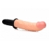 The Curved Dicktator Vibrating Giant Dildo Thruster - Beige