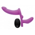 Double Take 10X Double Penetration Vibrating Strap-On Harness - Purple