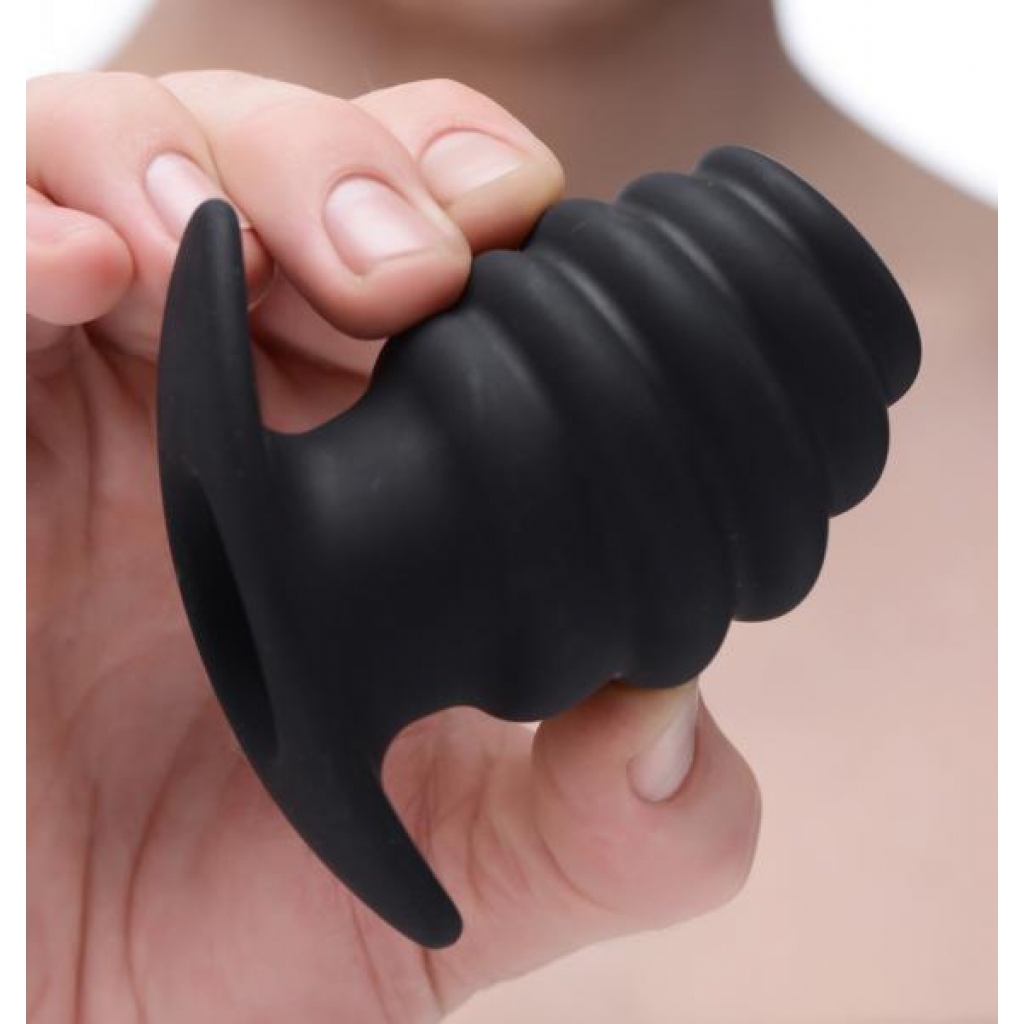 Hive Ass Tunnel Silicone Ribbed Hollow Anal Plug Medium