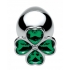 Lucky Clover Gem Anal Plug - Large Silver