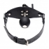 Crank Ball Gag - Black Leather