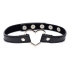 Dark Heart Chrome Black Choker - Black O/S