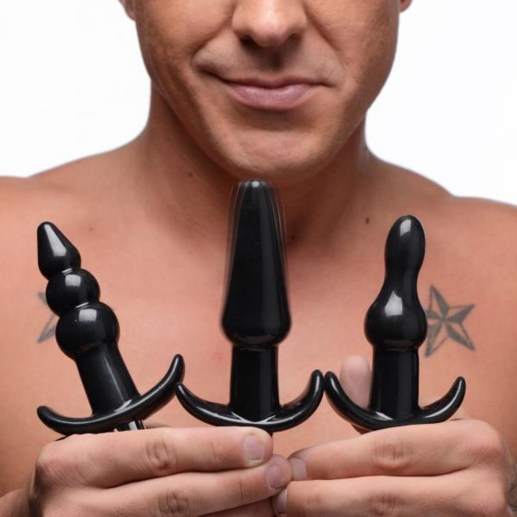 Thrill Trio 4-Piece Anal Plug Set - Black