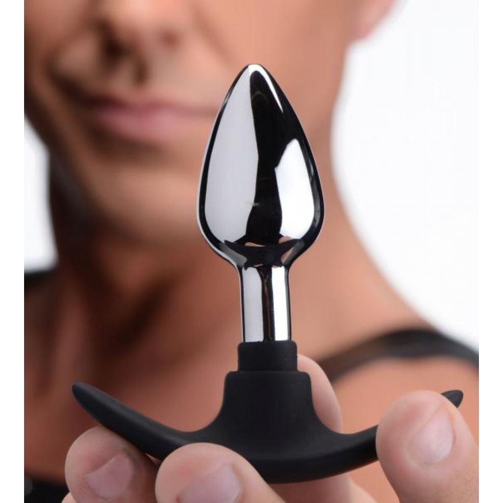 Dark Invader Aluminum & Silicone Anal Plug - Small