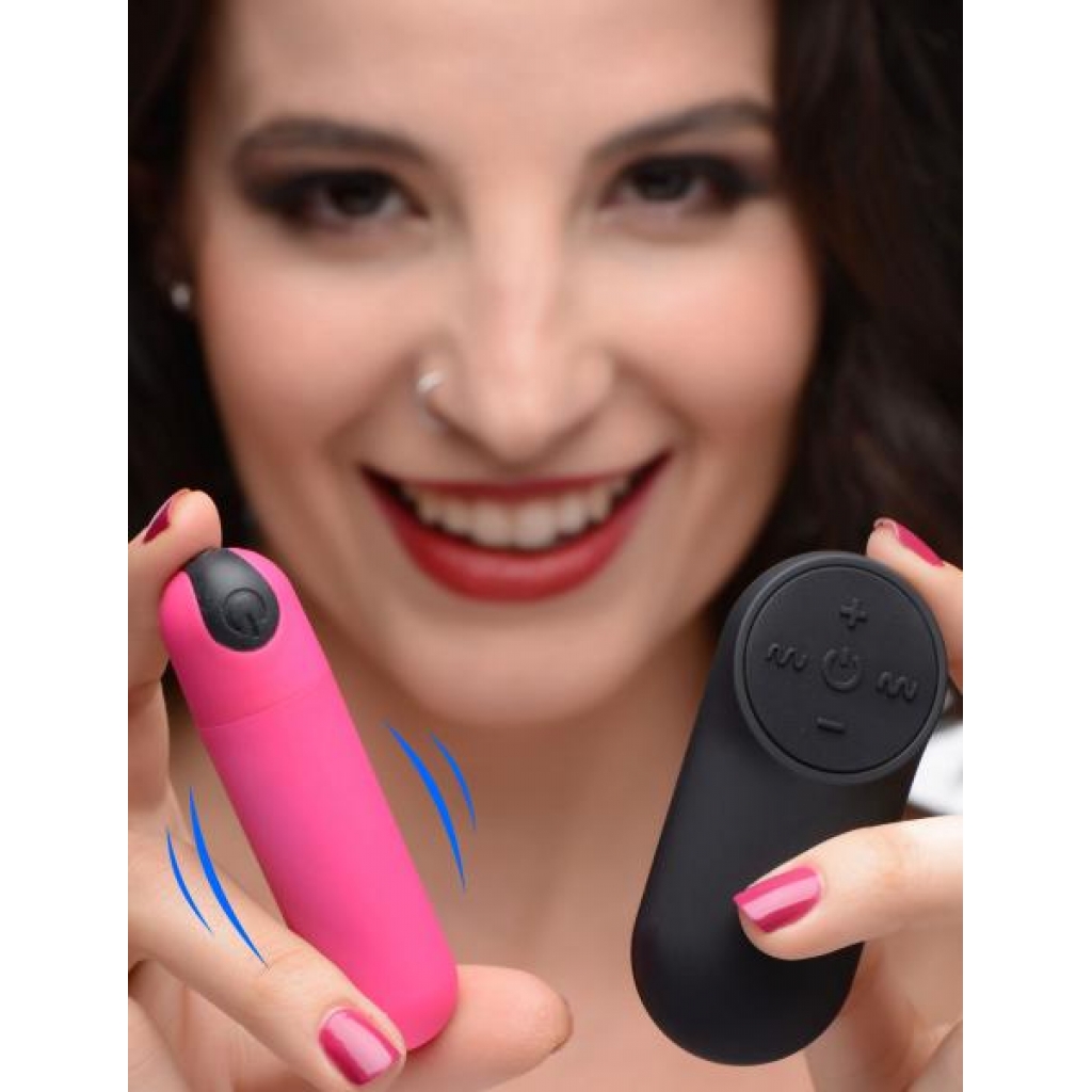 Vibrating Bullet With Remote Control - Pink