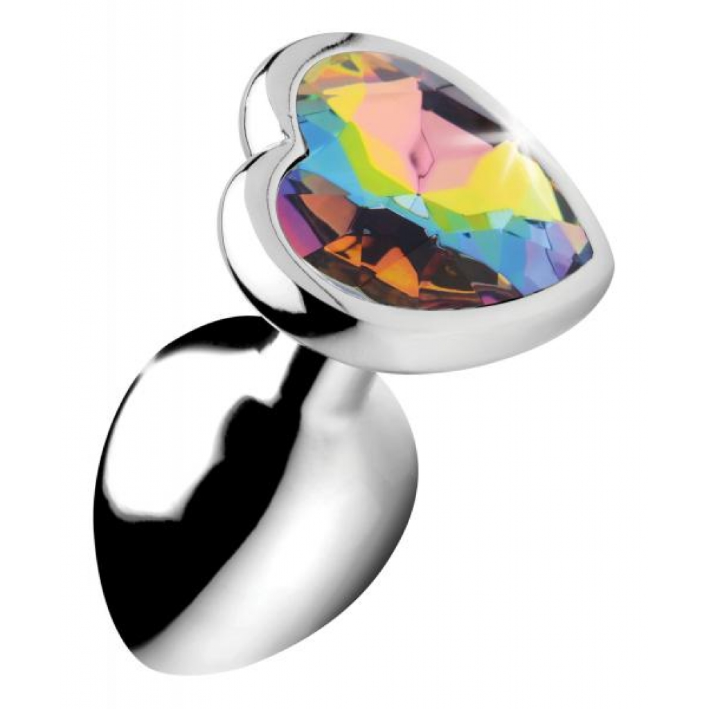 Rainbow Prism Heart Anal Plug - Small