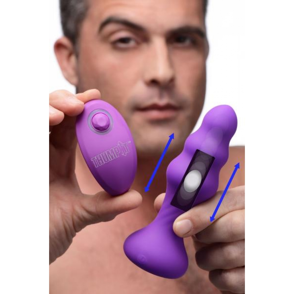 7x Slim Ribbed Thumping Silicone Anal Plug