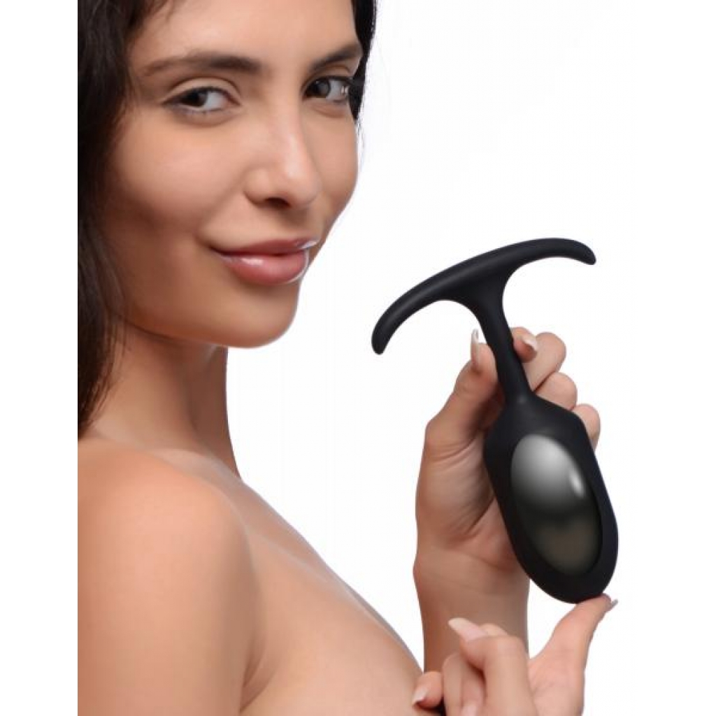 Premium Silicone Weighted Anal Plug - Large