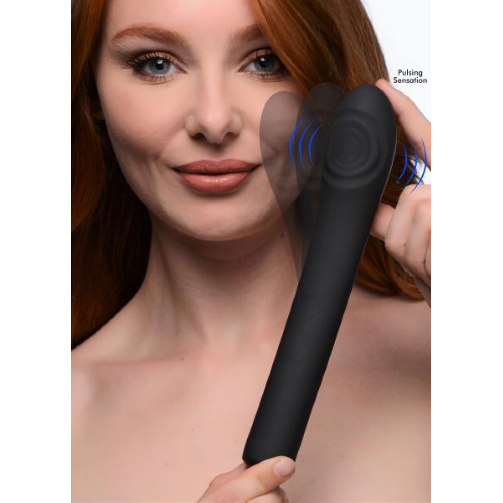 5 Star 9x Pulsing G-Spot Silicone Vibrator - Black