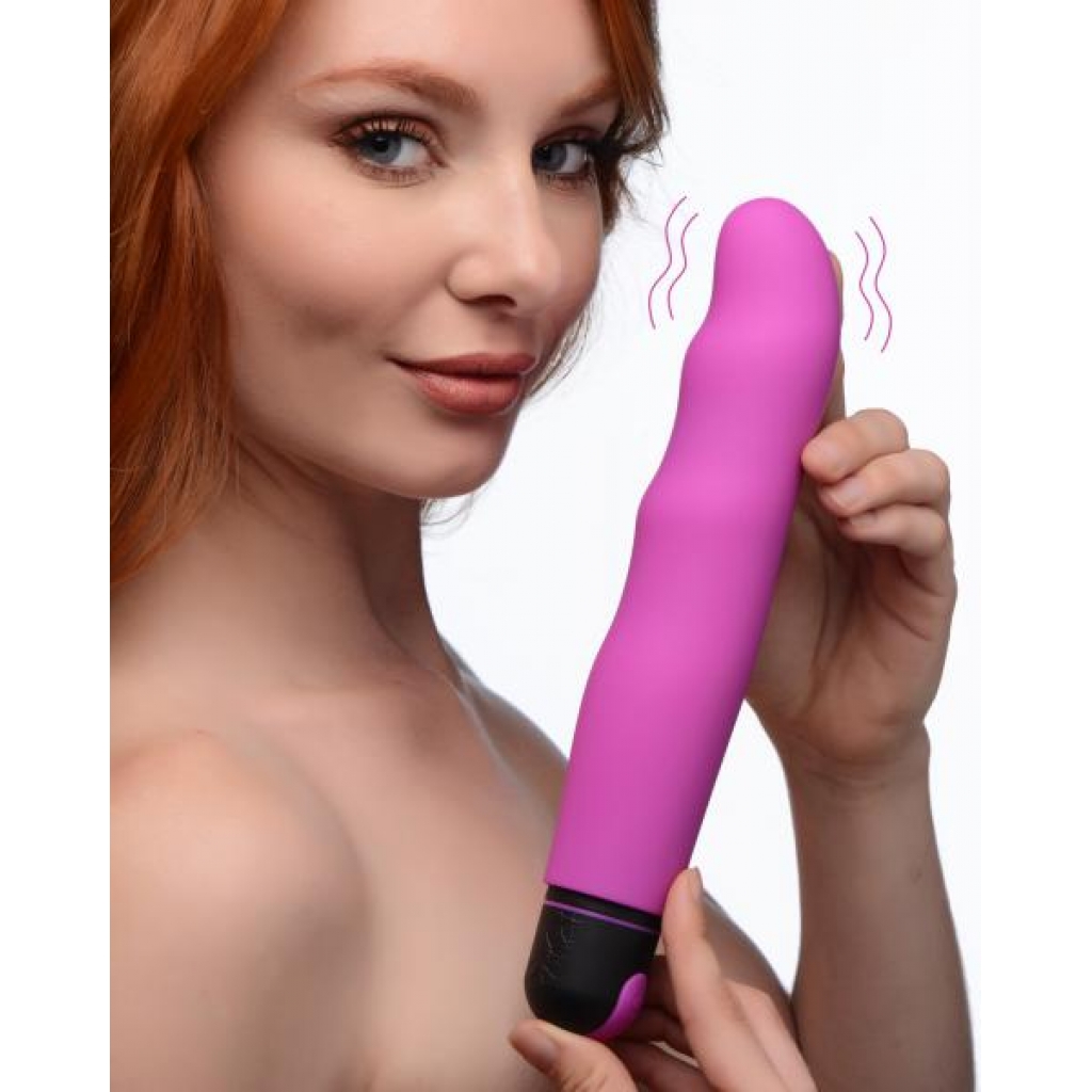 XL Silicone Vibrating Bullet with Wavy Sleeve