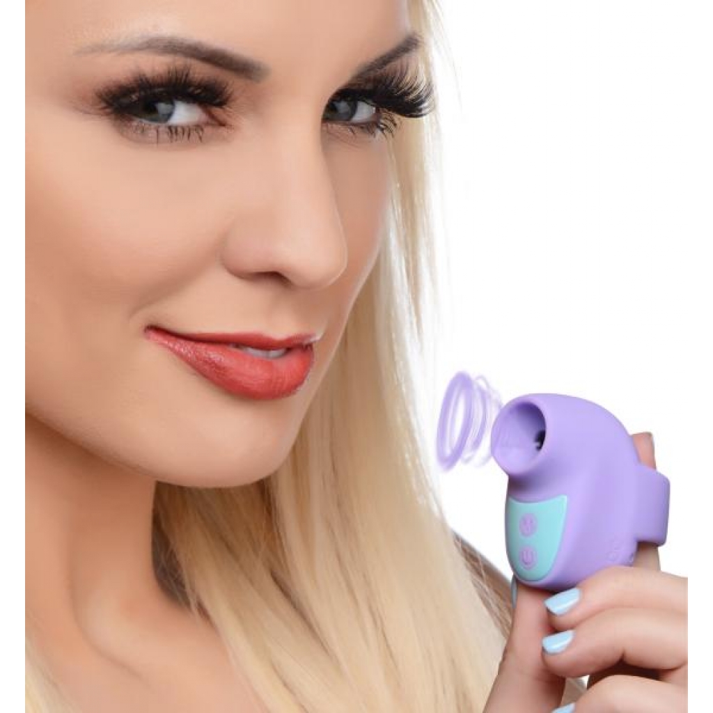 Mini Silicone Clit Stimulator with 12 Functions in Purple