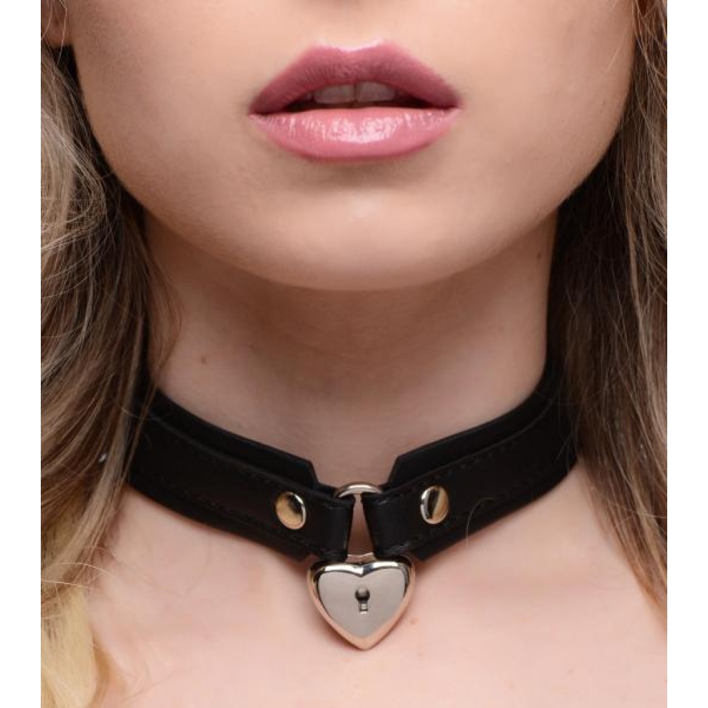 Locking Heart Collar - Beautifully Restrained