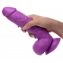 8.25 Inch Dildo With Balls - Purple