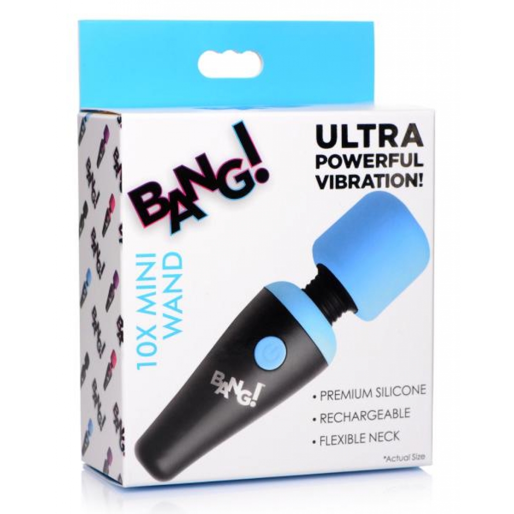 10x Ultra Powerful Silicone Mini Wand - Blue