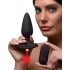 28x Laser Heart Silicone Anal Plug with Remote - Large