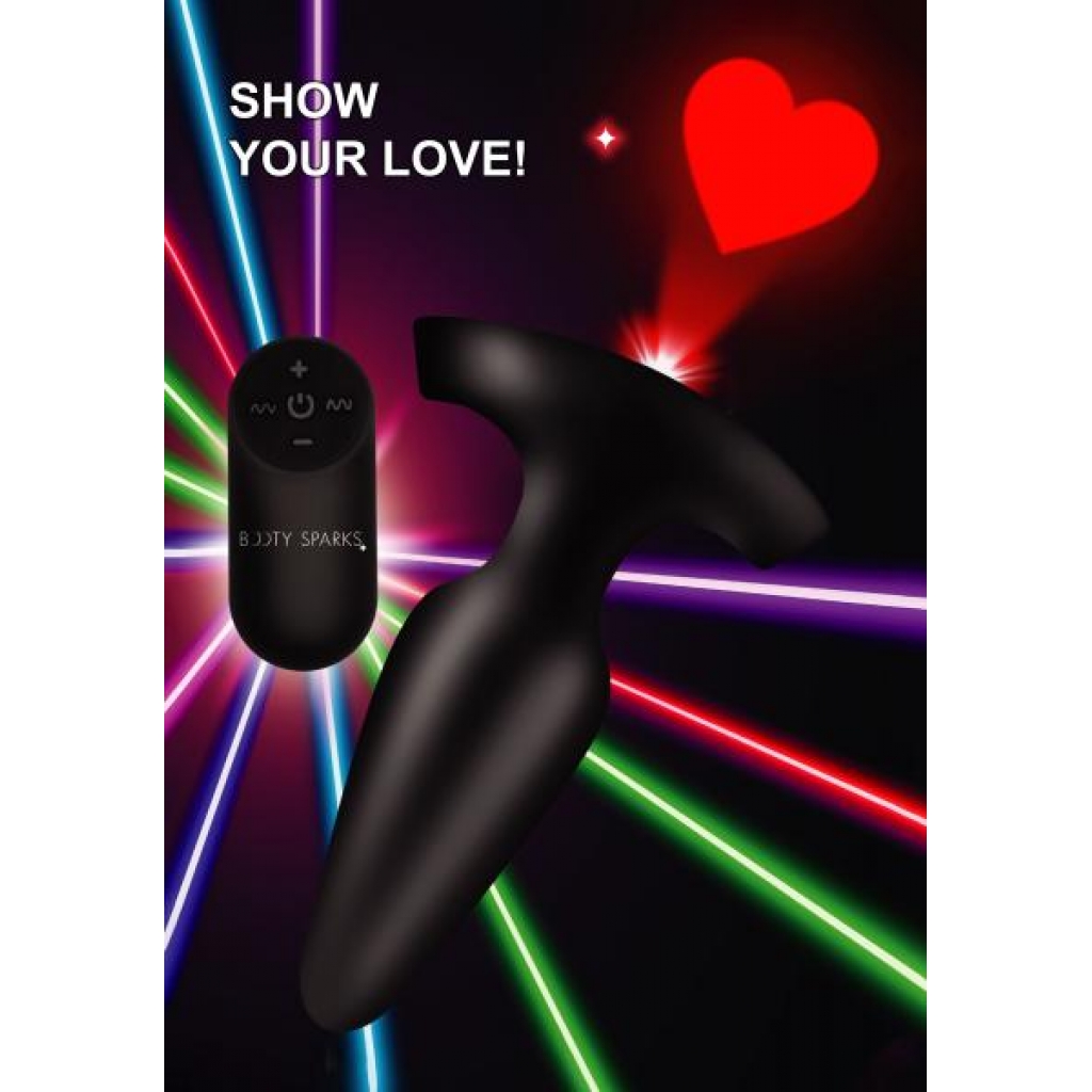 28x Laser Heart Silicone Anal Plug - Small for Unique Sensation