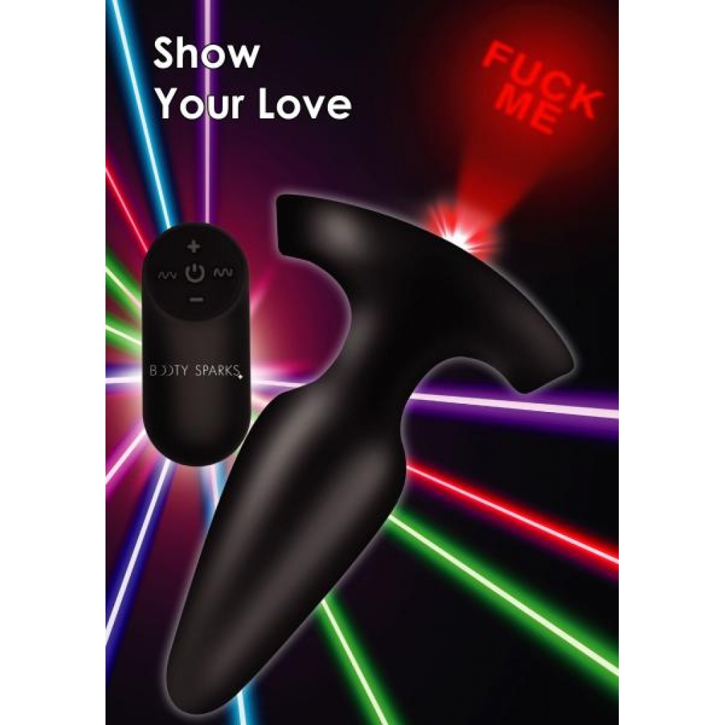 28x Laser Light Vibrating Anal Plug with Remote Control - Large