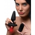 28x Laser 'Fuck Me' Silicone Anal Plug with Remote Control - Medium