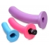 Triple Peg 28x Vibrating Silicone Dildo Set With Remote Control