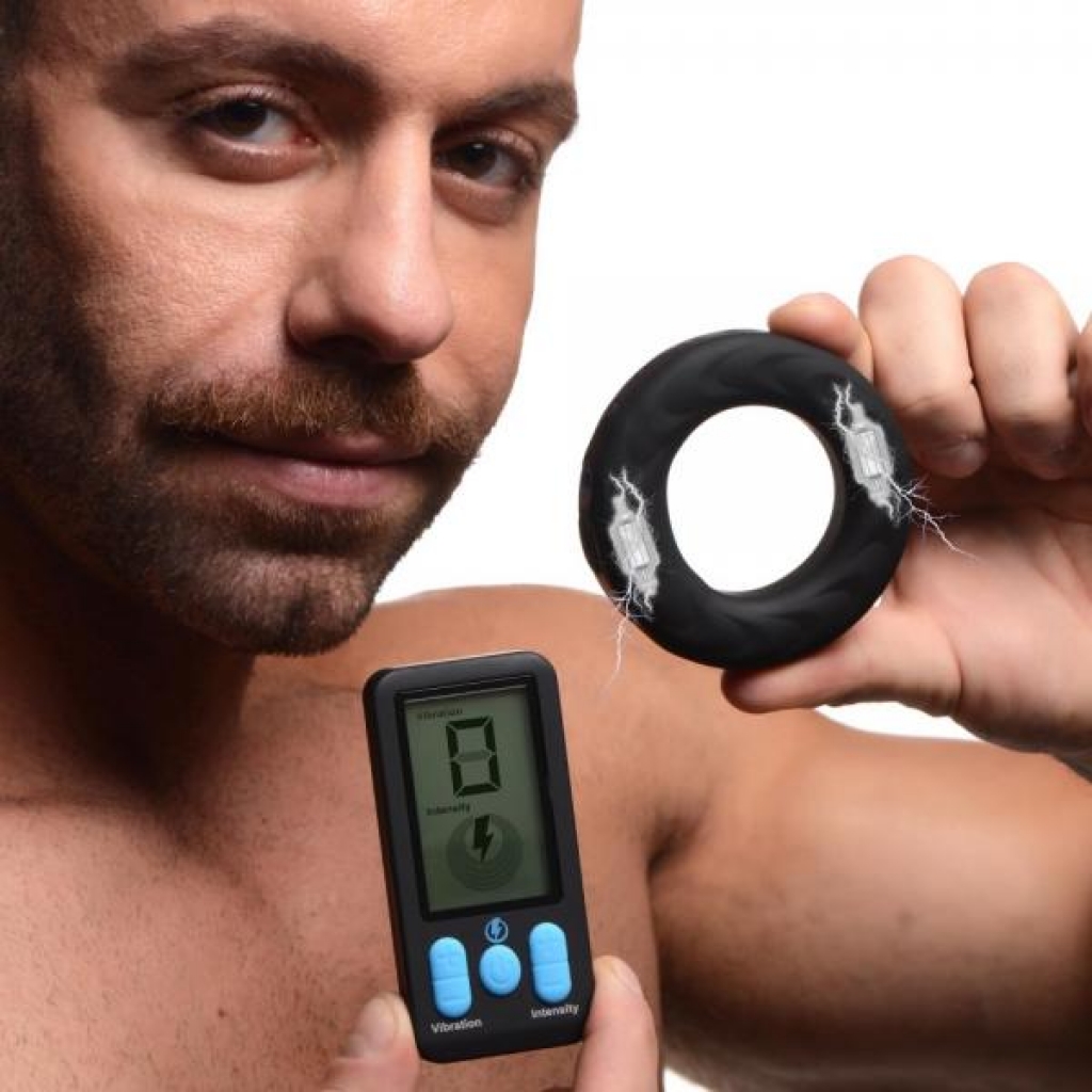 E-stim Pro - Silicone Vibrating Cock Ring - Small