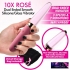 10x Rosé Dual Ended Smooth Silicone and Glass Vibrator