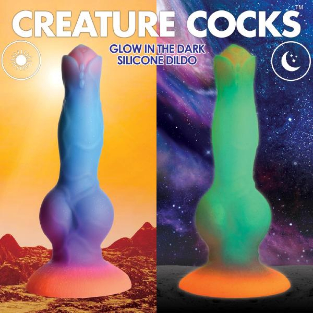 Glow-in-the-Dark Silicone Alien Dildo for Fantasy Play