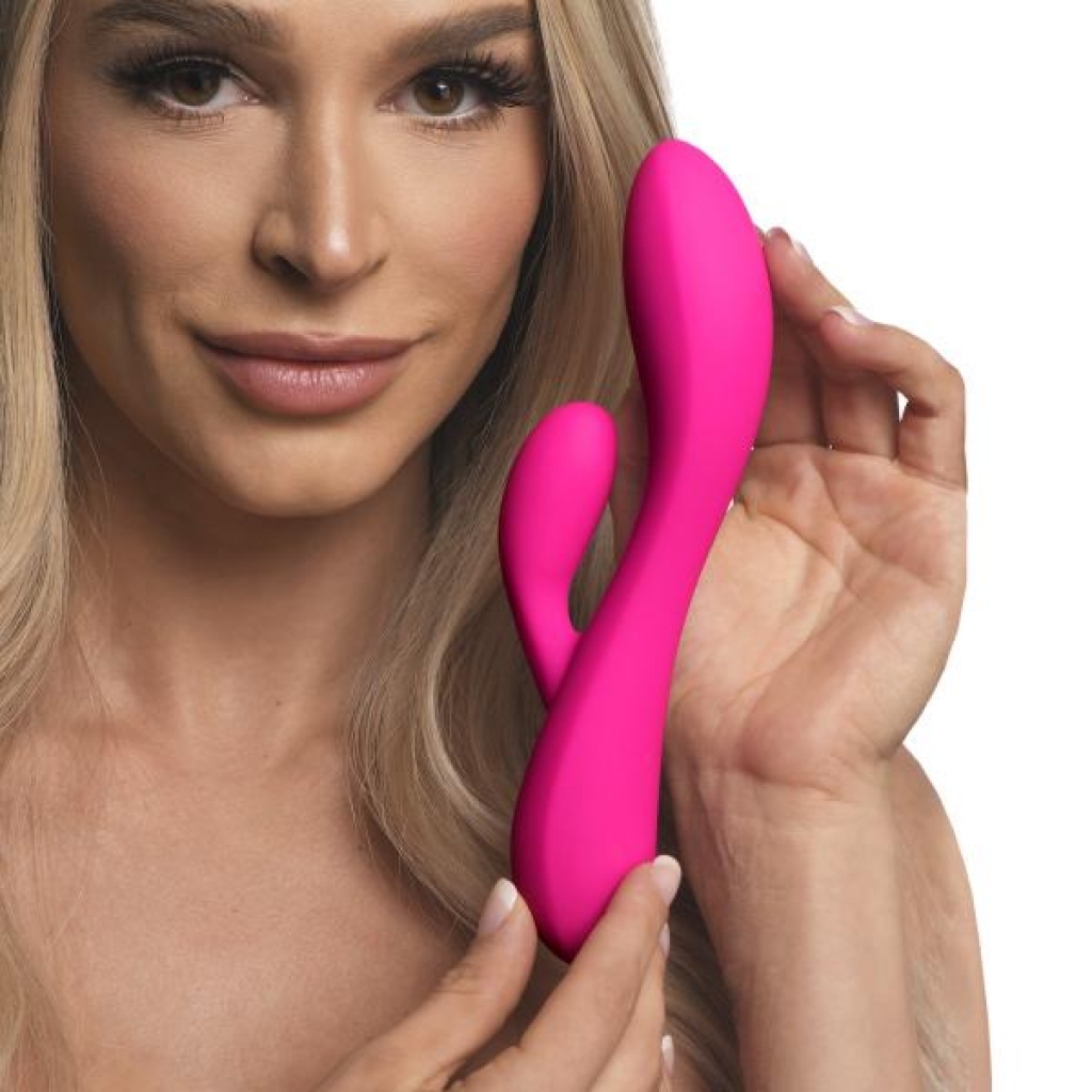 10x Flexible Silicone Rabbit Vibrator - Pink