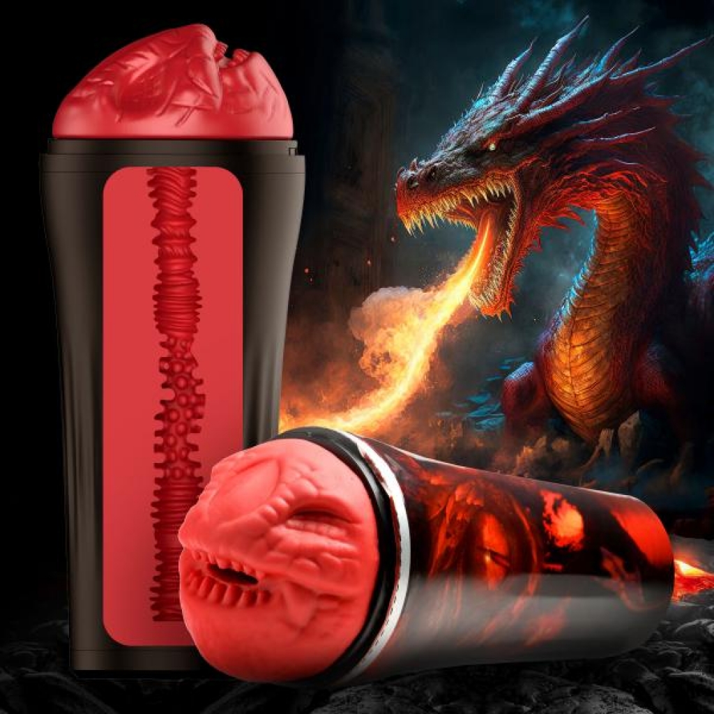 Dragon Snatch Textured Stroker - Fiery Design