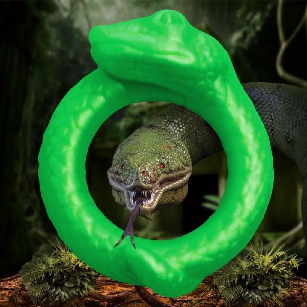 Serpentine Silicone Cock Ring - Jade