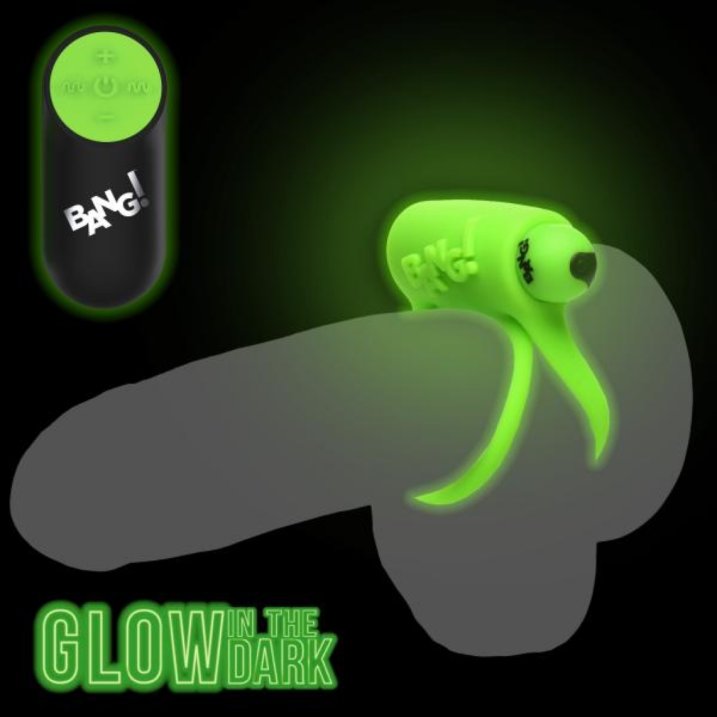 Glow-in-the-Dark Vibrating Cock Ring for Pleasurable Experiences