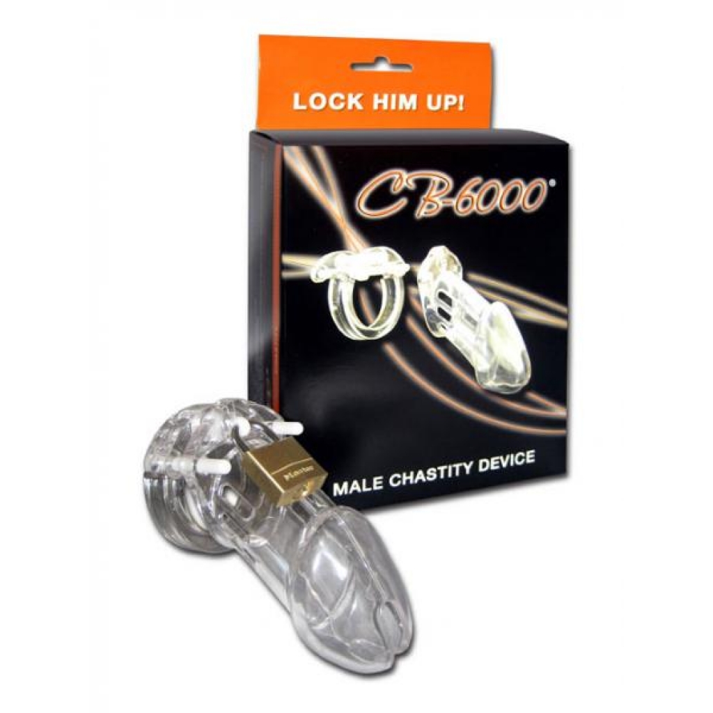 CB-6000 Male Chastity Device Clear 3 1/4