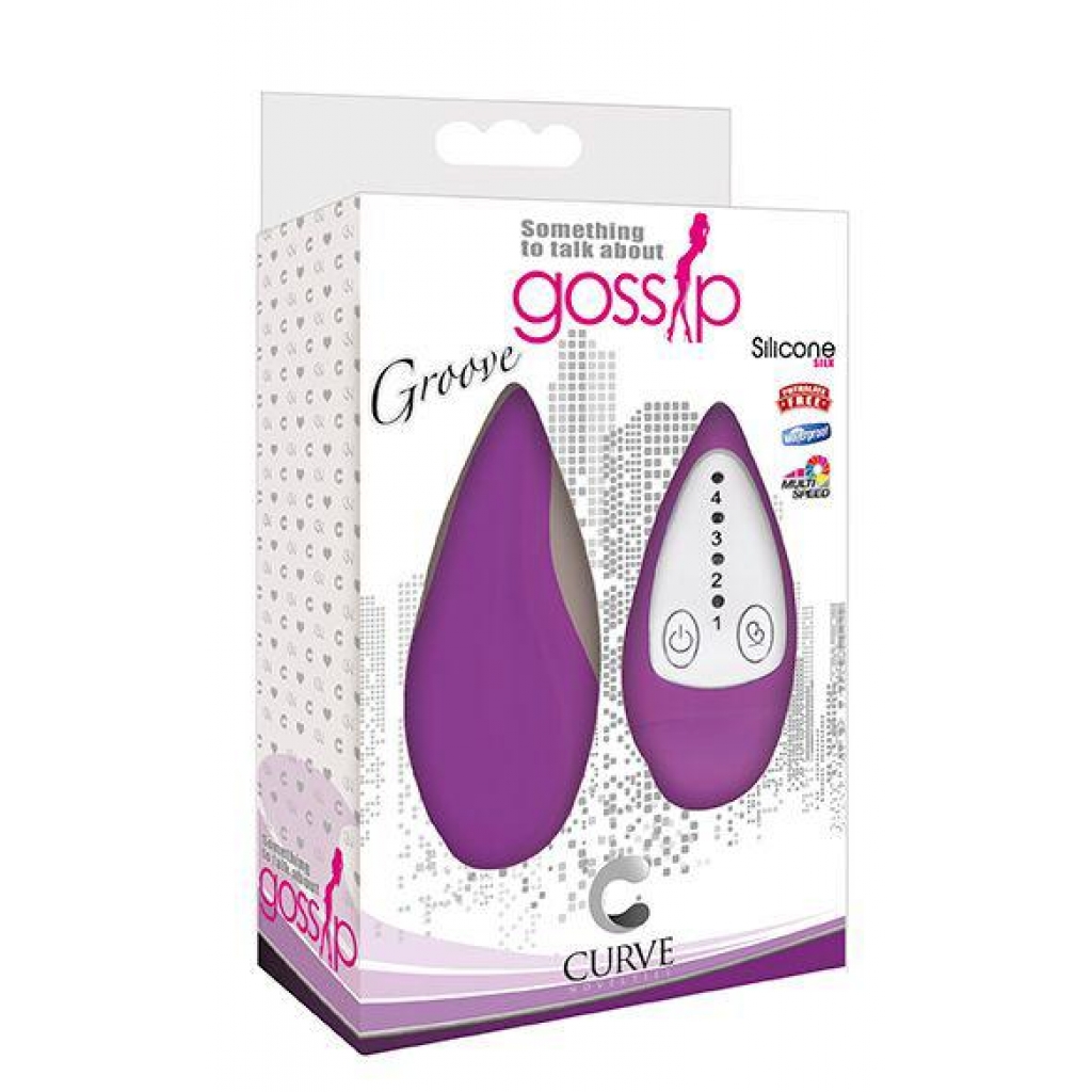 Groove Smooth Silicone Remote Vibe - Purple