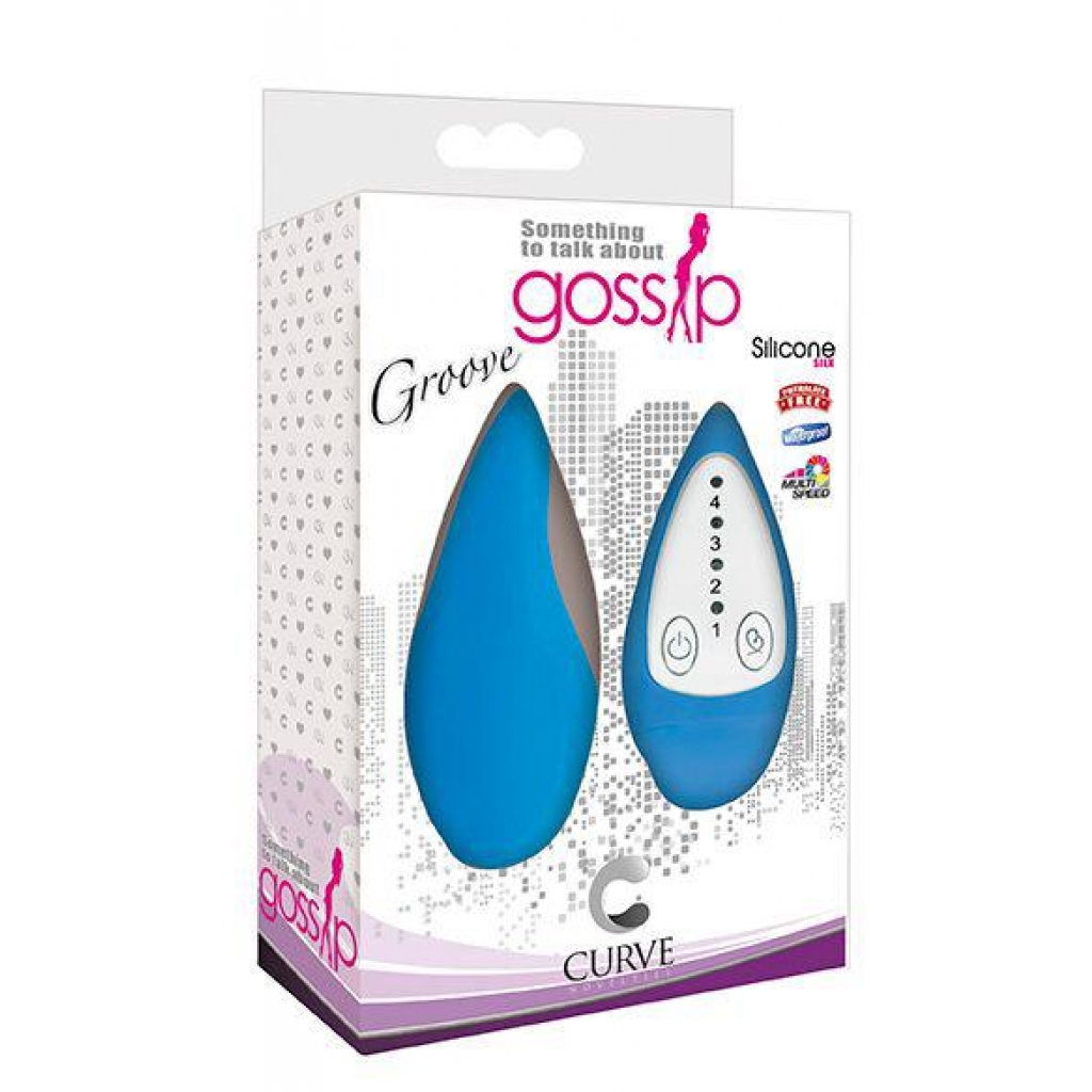 Groove Smooth Silicone Remote Vibe - Blue