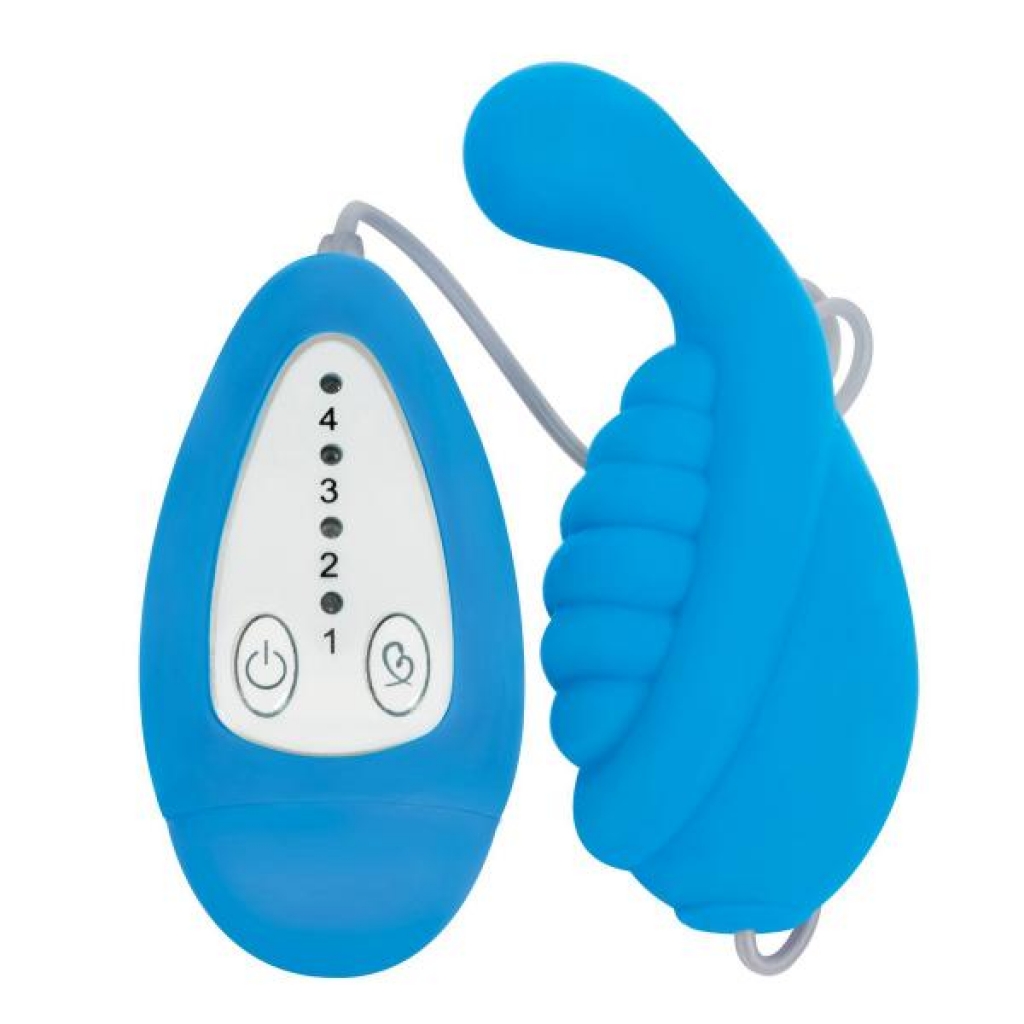 Whirl Silicone Remote Vibrator - Blue