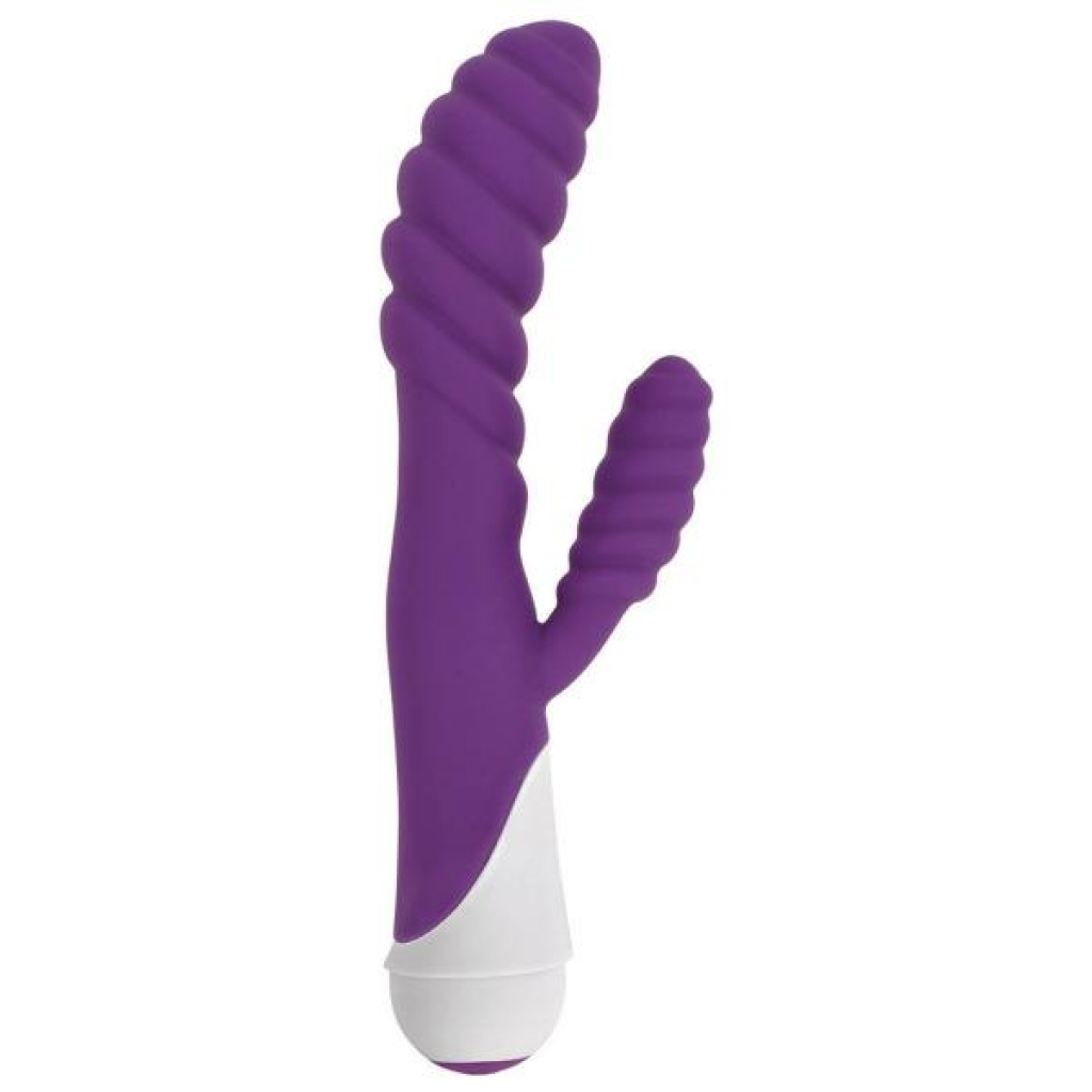 Diana 20x Rippled Silicone Rabbit Vibe - Purple