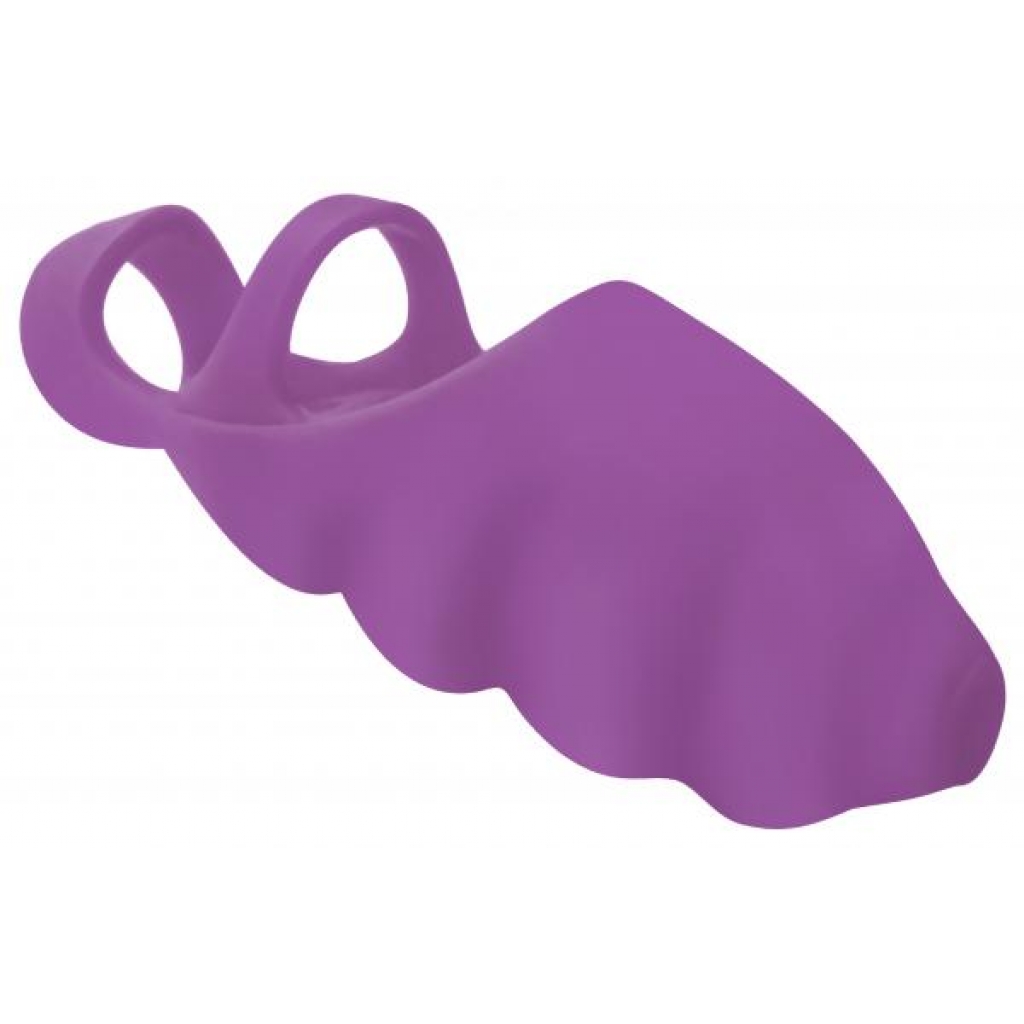 Thrill-her Silicone Finger Vibrator - Purple