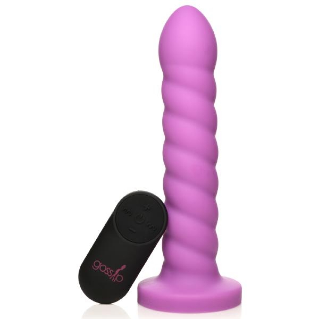 21x Soft Swirl Silicone Rechargeable Vibrator - Violet