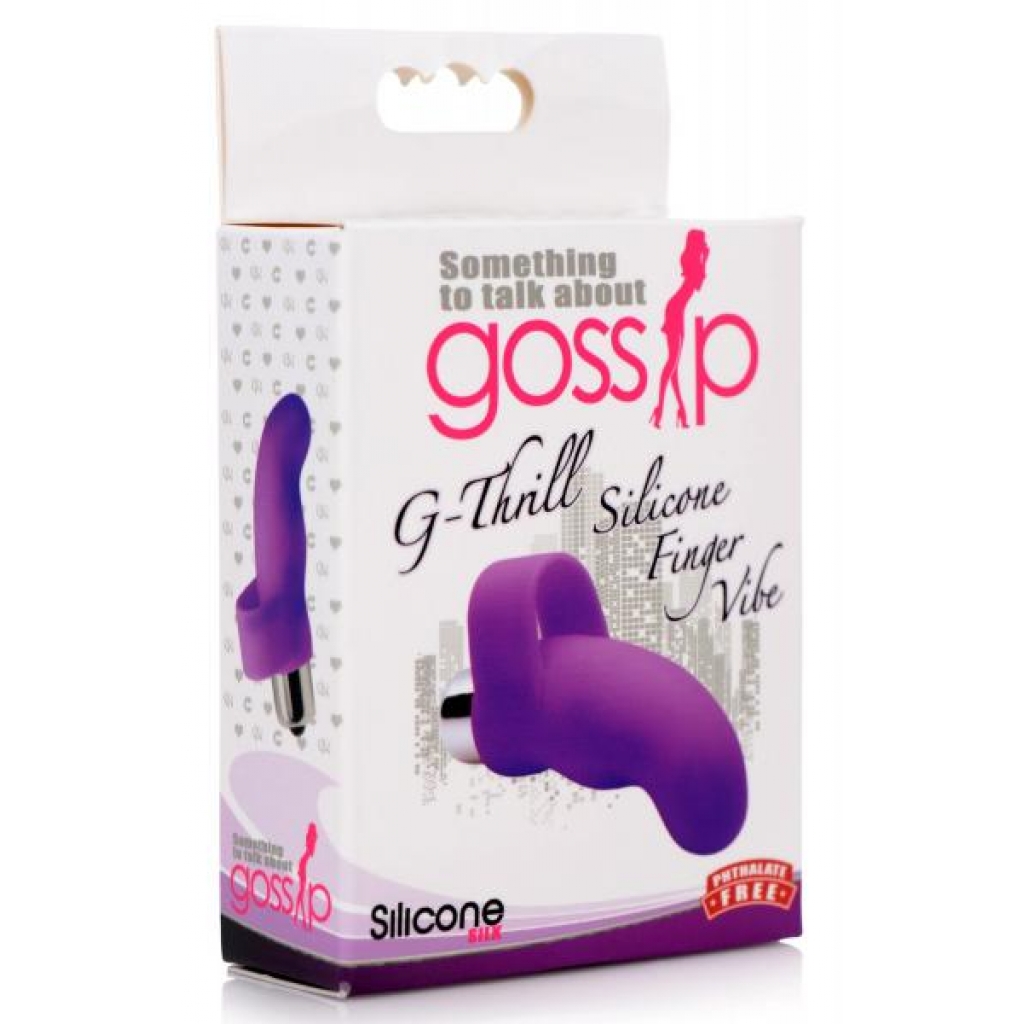 G-Thrill Silicone Finger Vibe - Deluxe Purple