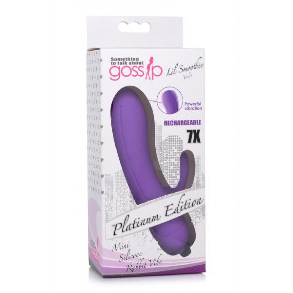 7x Lil Smoothie Mini Silicone Rabbit Vibe - Violet