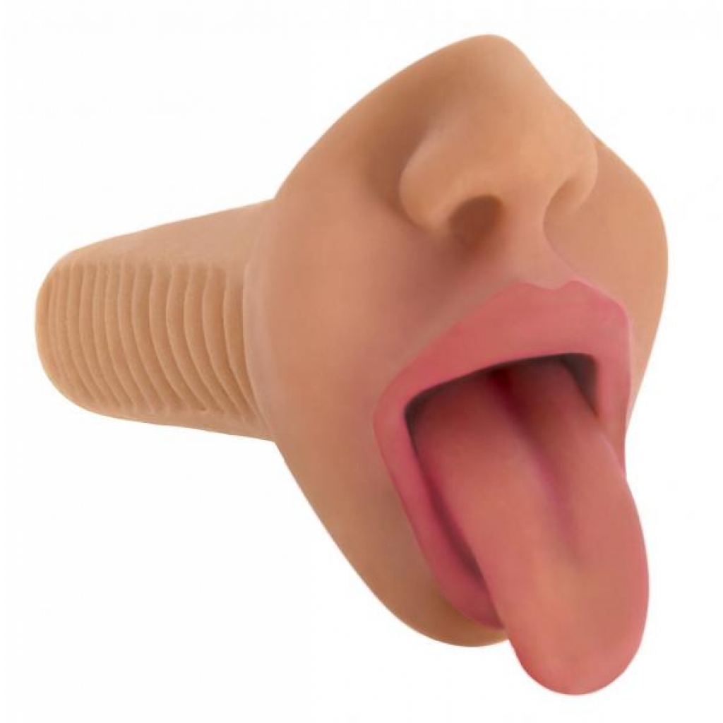 Mistress Selene – Premium Vibrating Mouth Stroker in Tan