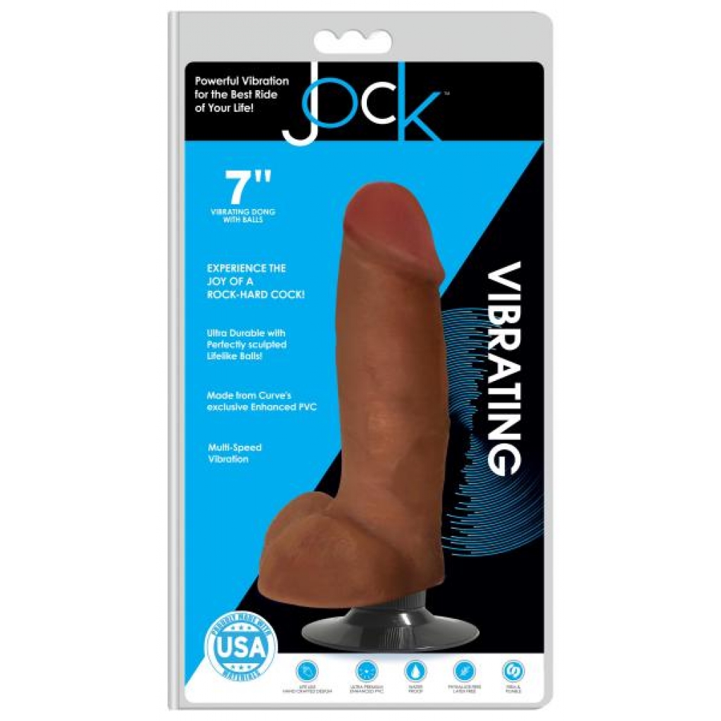 Jock Medium Vibrating Dildo with Balls - 7 Inch