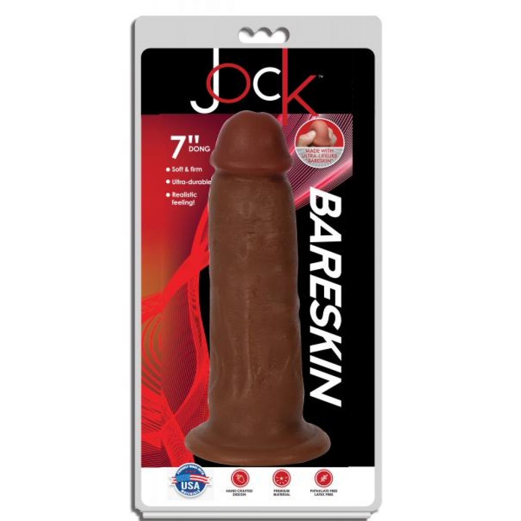 Jock Dark Bareskin Dildo - 7 Inch