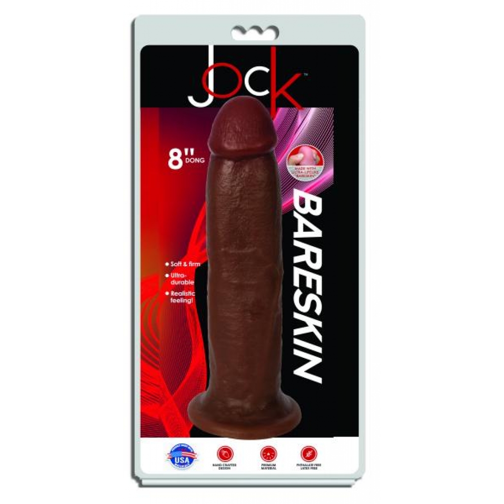 Realistic Jock Dark Bareskin Dildo - 9 Inch