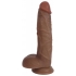 Jock Dark Bareskin Dildo With Balls - 10 Inch