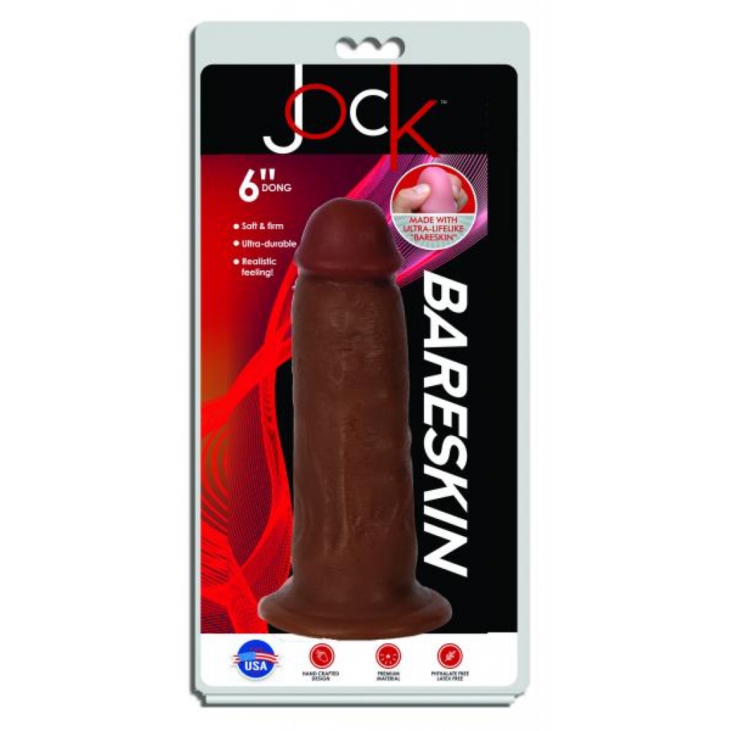 Jock Dark Bareskin Dildo - 6 Inch