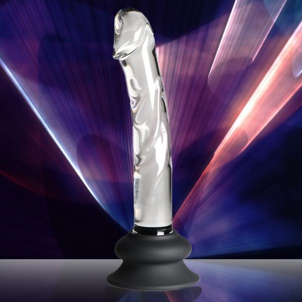 Glass Dildo with Silicone Base - 7 Inch for Elegant Pleasure