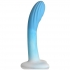 Rippled Silicone Blue And White Dildo: Sensational Stimulation