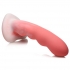 Wavy Silicone Dildo - Pink and White