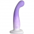 Slim G-spot Silicone Dildo - Purple and White