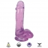 6 Inch Slim Stick with Balls - Grape Ice Dildo